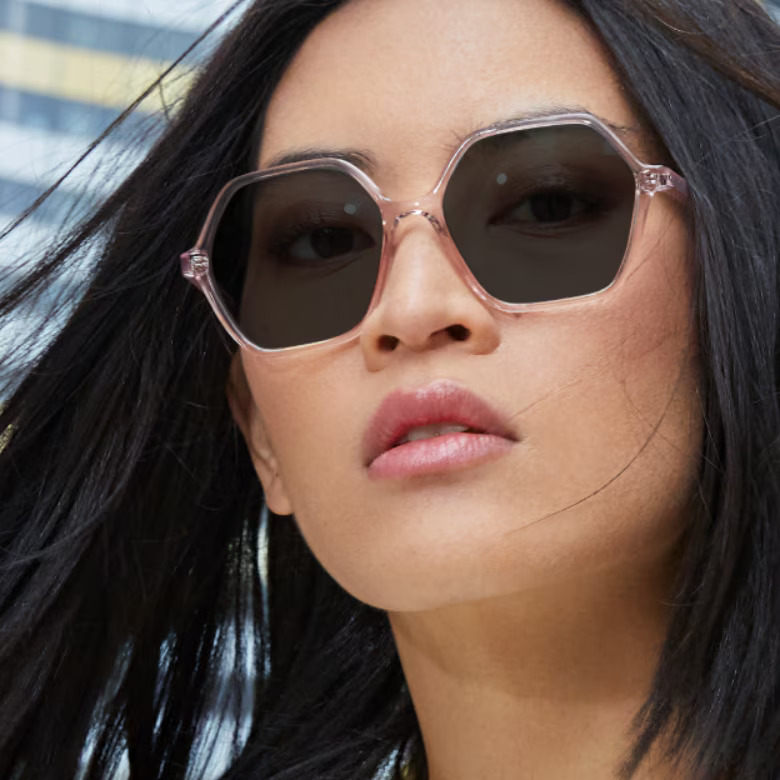 woman wearing transitions sunglasses